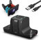 GLDRAM 6 in 1 Switch Charger Dock Station for Nintendo Switch & OLED & Lite Accessories, Charging Dock Storage Stand for Nintendo Switch JoyCon and Pro Controller with USB C Charging Cable, Black