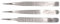 KD89 Assortiment de 3 Brucelles N°1 - N°3 - N°5 - Pincettes de précision en Acier Anti-Magnétique