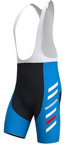 assocauicy Fahrrad TräGerhose Bib Shorts Herren,Anti-Rutsch Radlerhose Gepolstert Schnell Trocknend Atmungsaktiv Mit Taschen