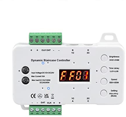 CRAKES 10 A 240 W PIR Bewegungsmelder Treppenstufe LED COB einfarbige Lichtleiste Smart Dimmer Controller DC 12 V 24 V (RL-STEP-05)