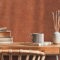 K&L Wall Art Papier peint intissé géométrique vintage satiné métallique Loft Papier peint Salon Papier peint avec guide de pose (Rouge)