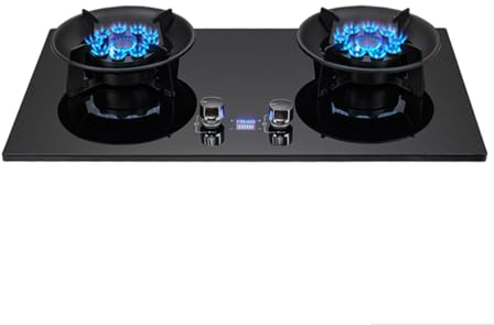 Cuisinière À Gaz Intégrée, Cuisinière À Gaz À 2 Brûleurs, Minuterie À Neuf Cavités 5,0 KW/5,2 KW (indépendante Des Deux Côtés), Flamme Élevée, Cuisinière Indépendante For Camping En Plein Air ( Size :