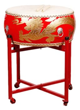 BEDAW Drum del Festival Tradizionale Cinese, Tamburo per Esibizione con Supporto per Tamburi, Tamburo di Sala E Tamburi Piatti, Celebrazioni del Festival, Nuovo Anno