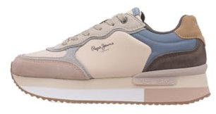 Pepe Jeans Damen Rusper Mania Sneaker, Beige Off Lace Beige, 43 EU