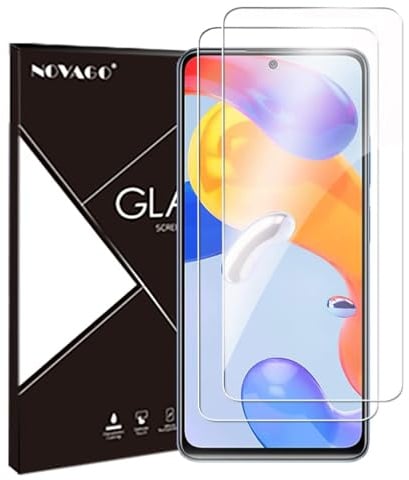 NOVAGO Compatible avec Xiaomi Redmi Note 11 Pro 4G /5G,Redmi Note 11 Pro+5G,Redmi Note 12 Pro-Pack de 2 Films Protection vitre écran Verre trempé