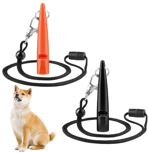 ATOYOGA Silbatos para Perros, Silbato Perros Ultrasonido para Entrenamiento con Cordon Ajustable, Silbatos Antiladridos para Adiestramiento, Callar, Ahuyentar Perros de Gran Alcance