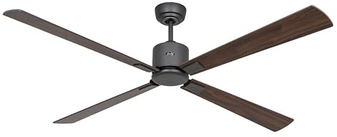 CasaFan ECO NEO III 152 WiFi Deckenventilator, Energiesparender & leiser Ventilator mit hochwertigen Holzflügeln, 6 Geschwindigkeiten mit Fernbedienung, für Räume bis 35 qm & Schrägen bis 23°