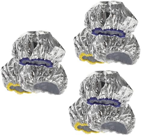 Beatifufu 9 Stk Haarmaskenkappe aus Zinnfolie hair cap Haarfärbemütze Haarfolienkappe Farbkappen Haarstylingkappen Zinnfolienkappen für die Haarbehandlung Backölkappen für die Haare Alufolie