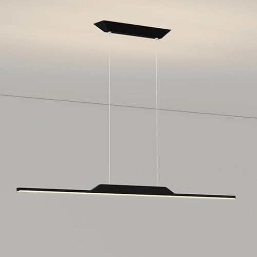 Jadssox minimalistischer LED-Kronleuchter, lineare Pendelleuchte, Kücheninsel-Leuchte, 3 Farbmodus-Streifen-Hängelampe, Billardtisch, Lichtleiste, Esszimmer, Schlafzimmer, hängende Kronleuchter
