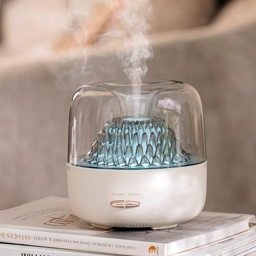 MARZIUS Essential Oil Diffuser, Portable Humidifier with Cool Mist, 7 Colors Night Light and Automatic Shut-off (White)