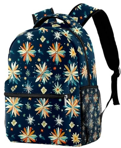 Travel Lightweight Rucksack, Bright Christmas Casual Teenage Laptop Schoolbag Medium Size