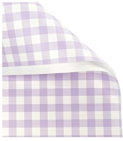 WENH Kreatives 2-farbig kariertes Geschenkpapier, verdicktes, wasserfestes, mattiertes Geschenkstrauß-Kunststoffpapier, 20 Blatt(02)