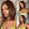 Chocolate Brown 9X6 Straight Bob Human Hair Wig 200% Dichte Ready to Go Glueless Wig Human Hair Pre Plucked Pre Cut Echthaar Perücke 100% Brasilianer Lace Front Wigs for Black Women 12 Zoll(31cm)