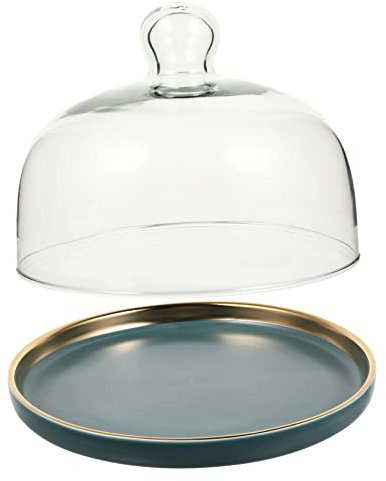 OFFSCH Set Di Portataglio in Ceramica Per Torte Noci E Sushi Resistente Con Coperchio Snack Frutta E Colazione