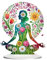 Ocuuer Acryl-Diamant-Gemälde-Ornament in besonderer Form, sitzende Yoga-Frau, for den Schreibtisch