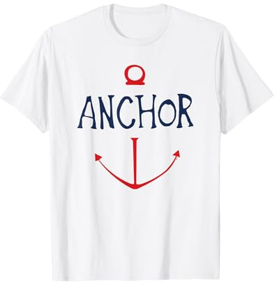One Piece Sketch Anchor Simple T-Shirt