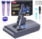 Batteria FLYLINKTECH 8000mAh per Dyson V8, Sostituzione Batteria Li-ion Compatibile con V8 Animal, Absolute, Fluffy, Parquet, SV10 - Con 3 Filtri, Spazzola e Cacciavite Inclusi
