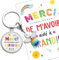 BOFUNX Porte Clé+Carte de Voeux avec Enveloppe Cadeau de Keychain Merci de m`avoir aidé à Grandir Cadeau pour Maîtresse