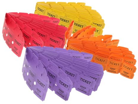 PartyKindom 400 Stück Lose aus Papier Langlebige Event Tickets für Partys Vielseitige Spiel Tickets für Feste und Veranstaltungen für Karneval Geburtstagsfeiern und Auktionen