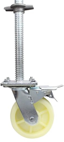 ZMTGLTG 6 Zoll Hochleistungs-Gerüstrolle Mit 270 Mm Schraube Und Bremse, 360 Grad Drehbares Universalrad, Geeignet for Gerüste Und Wagen
