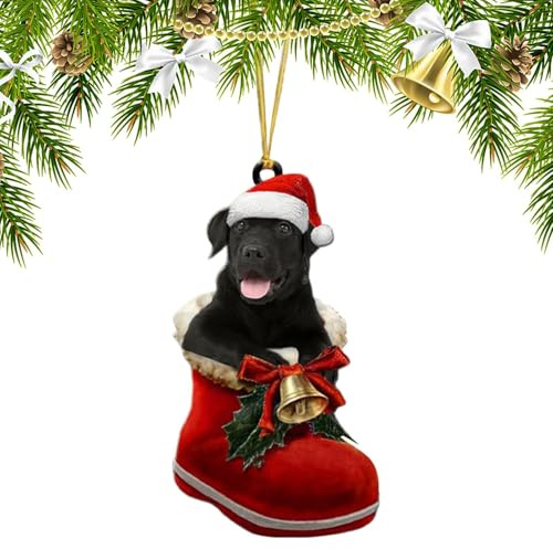Weihnachtsschmuck für Hunde | Anhänger Acryl Weihnachten | Saisonaler Festlicher 2D-Anhänger für Fenster Tür