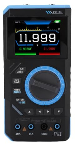 Fafeicy Oscilloscope Multimeter, 3 in 1 Signal Generator with 1MHz Analog Bandwidth 2 Channel 2.8 Inch Color Display