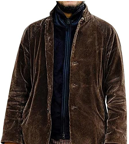 Veste Chemise Homme Vintage Velours Côtelé Veste Chemise en Velours Côtelé Extrêmement Doux en Coton avec Doublure en Flanelle Veste de Camionneur