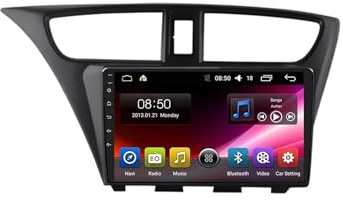 Car Radio para Honda Civic Hatchback 2012-2017 9 Pulgadas Android 15 Autoradio con Wireless Carplay Android Auto para, 8 Core 8G+256G
