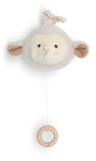 Jollein Aufzieh Spieluhr Baby - Mit You Are My Sunshine Melodie - Holz Zugring - Für Babys und Kleinkinder - Sheep Sonny