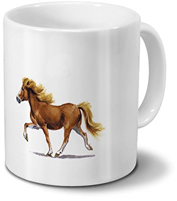 Pferdetasse Isländer - Tasse mit Pferdebild Isländer - Becher Weiß