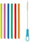 WOVTE 6-Pack Thin Short Size BPA Free Reusable Toddlers&Kids Silicone Straws with 1 Cleaning Brush for 10 oz RTIC Lowball Tumbler, The First Years Take & Toss Spill Proof Straw Cup