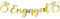 VINFUTUR Engaged Girlande Gold, Verlobung Banner zum Aufhängen, Hängende Dekorative Girlande Hochzeitsfoto Requisiten Hintergrund für Verlobung Feier Party Vorschlag