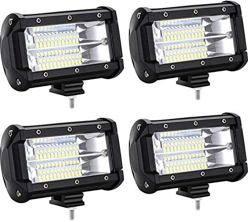 HENGMEI LED Arbeitsscheinwerfer 72W LED Offroad Zusatzscheinwerfer 12V 24V Auto Scheinwerfer Arbeitslicht IP67 Wasserdicht für SUV, UTV, ATV, LKW (4 x 72W)