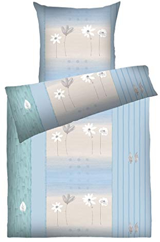 Dyckhoff Weichfrottier Bettwäsche Annabell türkis 1 Bettbezug 155 x 200 cm + 1 Kissenbezug 80 x 80 cm