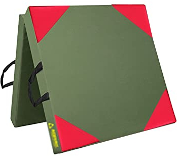 Turnmatte Weichbodenmatte 2 Falten-Falten-Gymnastik-Matte, Turnhalle-Aerobic-Übungsmatte, Rollkissen mit Dicke 5/10 cm (Size : 100x50x10cm)