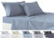 Todocama 4-teiliges Bettwäsche-Set – Spannbetttuch – Bettlaken – Zwei Kissenbezüge 50 x 80 cm (Bett 180 – 180 x 190/200 cm, Graublau)