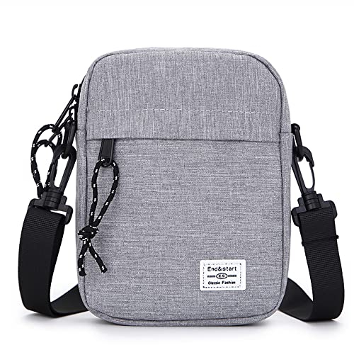 Schultertasche für Handy und Geldbörse, Handy Umhängetasche mit Geldbörse Herren, Reißverschluss Handy Umhängetaschen Herrentasche Schultertasche Brieftasche Handytasche Brieftasche Handtasche