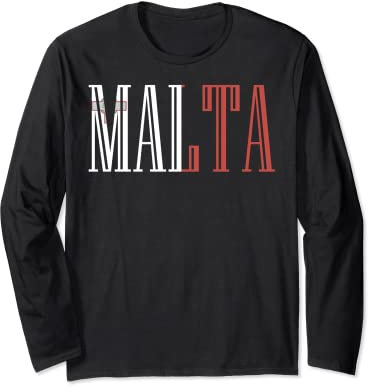 Regalo souvenir bandiera nazionale di Malta per uomini donne Maglia a Manica