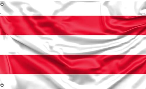 Flagge von Usti Nad Labem, Tschechische Republik, einzigartiger Designdruck, hergestellt in der EU (90 x 150 cm)