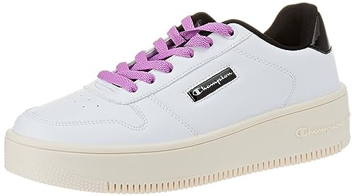 Champion Femme Rebound Plat Metal Baskets, Bianco Nero Rosa Ww003, 36 EU