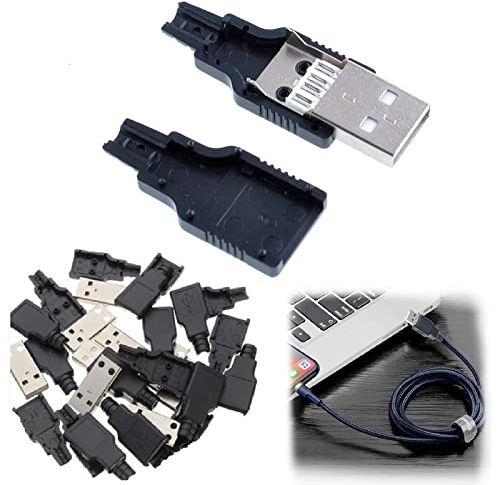 Presa USB tipo A maschio,USB di saldatura tipo A maschio,Connettore USB maschio,Connettore adattatore da USB,USB 2.0 Tipo A 4 pin del connettore,Per Computer,Dischi Rigidi,potenza mobile,20 pezzi