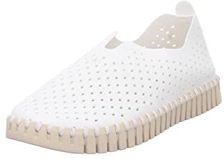 Ilse Jacobsen Damen Slipper Schuhe Tulip Slipper Synthetik Freizeit Elegant Slip-Ons Uni Tulip Slipper Damen Rasberry, 39 EU, Weiß