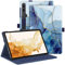 Fintie Custodia per Samsung Galaxy Tab S10+/ S9+/ S8+/ S7 FE/ S7+ 12,4 pollici, visualizzazione multi-angolo custodia protettiva con tasca, Auto Sleep/Wake, Ocean Marble