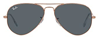 Ray-Ban Gafas de sol RB3025 AVIATOR LARGE METAL 9202R5 Unisex color oro rosa lente azul tamaño 58 mm