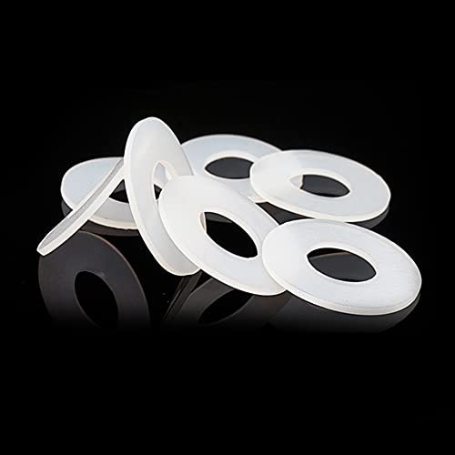 10 pièces 2mm d'épaisseur joints plats en caoutchouc de Silicone diamètre extérieur 12mm-30mm blanc de qualité alimentaire joints toriques en silicone rondelles d'étanchéité bague d'étanchéité ( Color