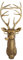 3D-Kopf-Wandhalterung, Ornament, Hirsch-Dekor, Kaninchen-Ornamente, Tierkopf, Wandskulpturen, moderne Kunst, Statue, Tierköpfe, Harz, Heimzubehör, Wanddekorationen für Wohnzimmer zum Aufhängen,