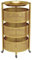 Küchenwagen Servierwagen Rollwagen Runder Rotierender Rollwagen Mit Rädern, Metallwagen, Küchenlagerregal, Rollwagen Für Gemüse Und Obst Regalwagen Aufbewahrungswagen Küchenrollwagen ( Color : Gold ,