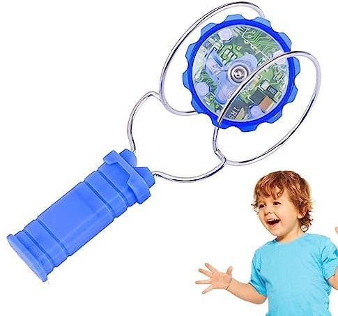 Youpo Gyroscope Lumineux,Twirler de Rail Magique rétro - Roue gyroscopique magnétique Portable Lumineuse pour, Classique Vintage Trick Sensory Fidget Toys pour Cadeau