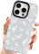 AMART for iPhone 13 Pro Case Cute,Clear with White Butterfly Pattern Design Soft TPU Women Girls Shockproof Protective Phone Cover for iPhone 13 Pro