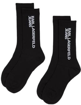 KARL LAGERFELD JEANS, Damen, Essential Logo Socken Set (2 Pk), Schwarz, 42/46